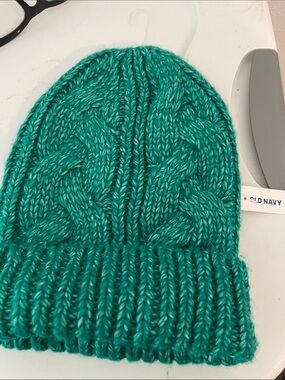 Old Navy Teal Cable-Pattern Knit Beanie